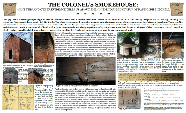 The Colonel's Smokehouse, What This and Other Evidence Tells Us About the Socioeconomic Status of Randolph Mitchell
